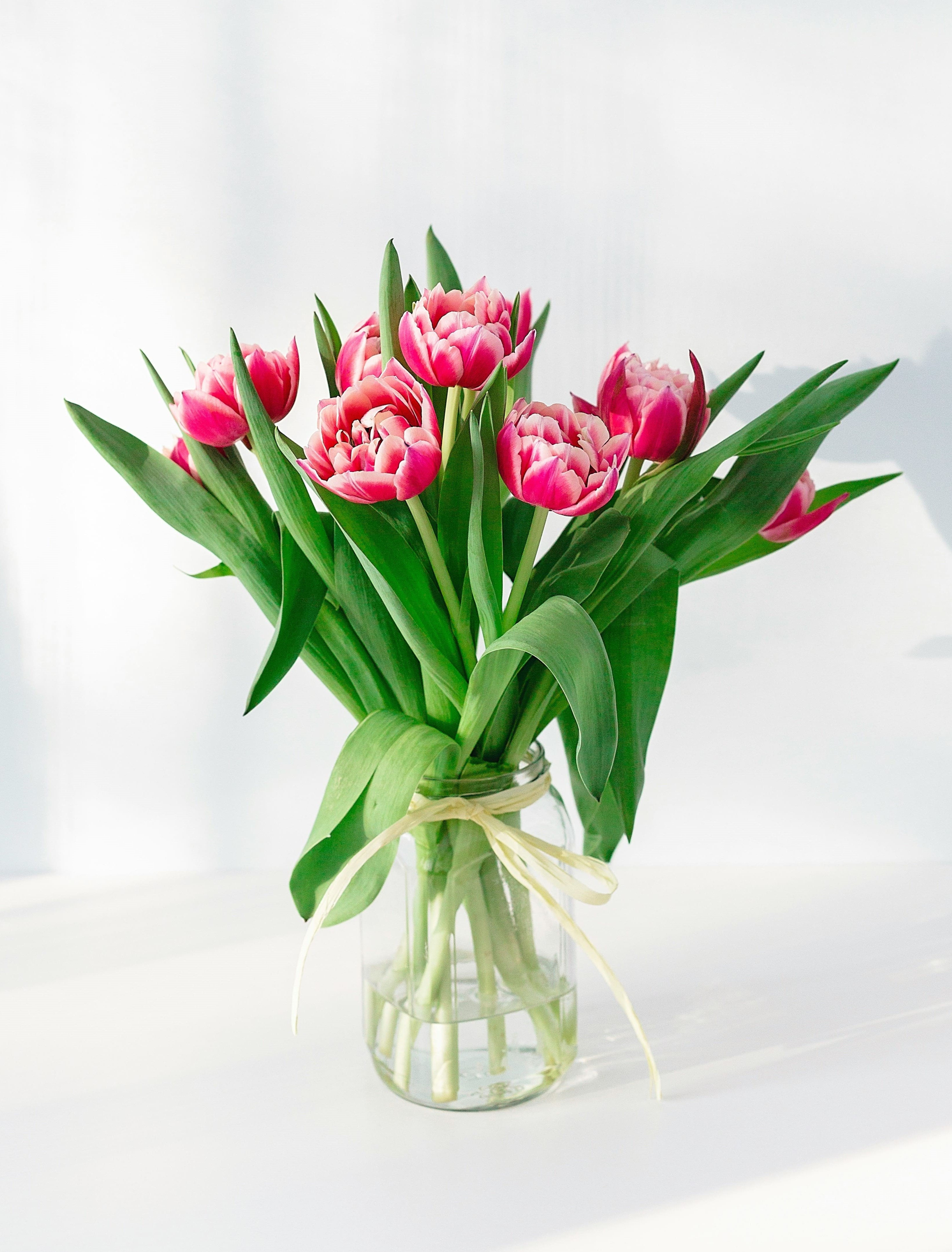 Pink tulip bouquet